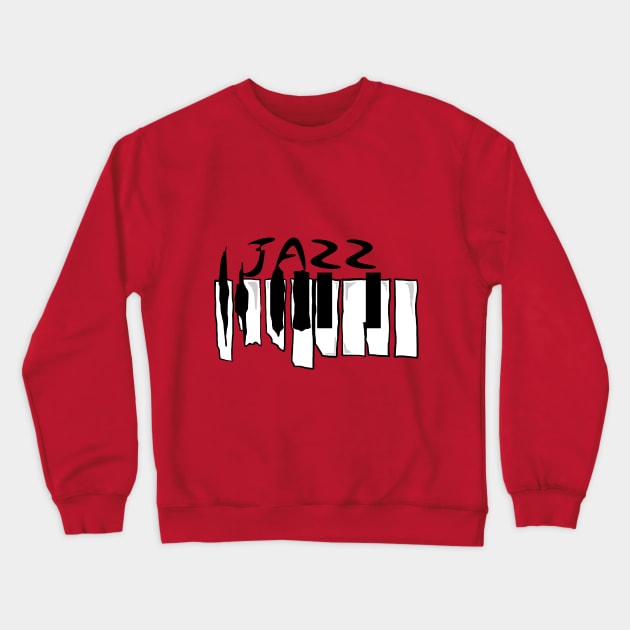 Jazz Piano Music Crewneck Sweatshirt by PoetandChef